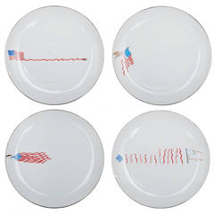 Set of Four Howard Kottler Decal Plates