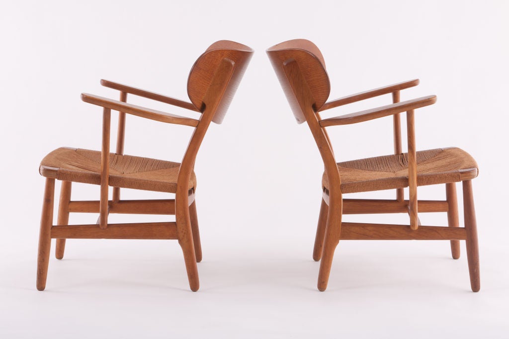 Pr. of Hans Wegner  CH 22 lounge chairs