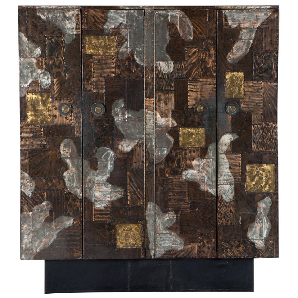 Monumental And Rare Paul Evans Studio Patchwork Cabinet