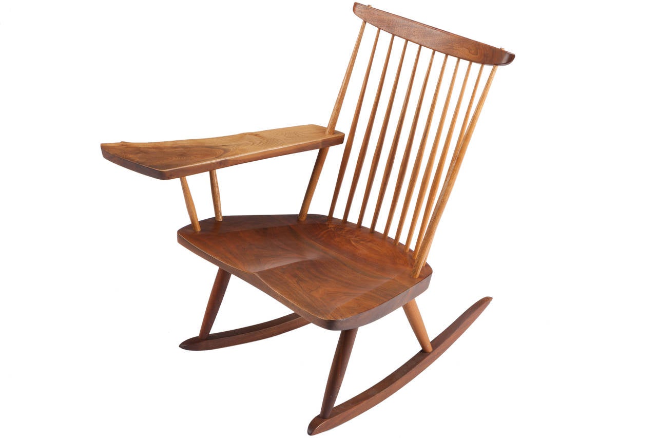 American Rocking Chair with Free-Edge Arm by George Nakashima