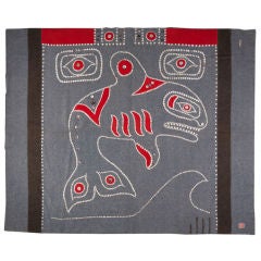 Vintage Tlingit button blanket  circa 1930's