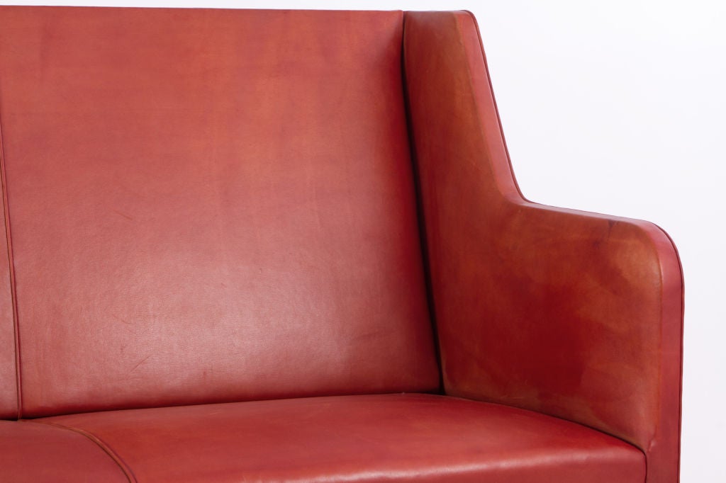 Leather Kaare Klint Sofa by Rud Rasmussen For Sale