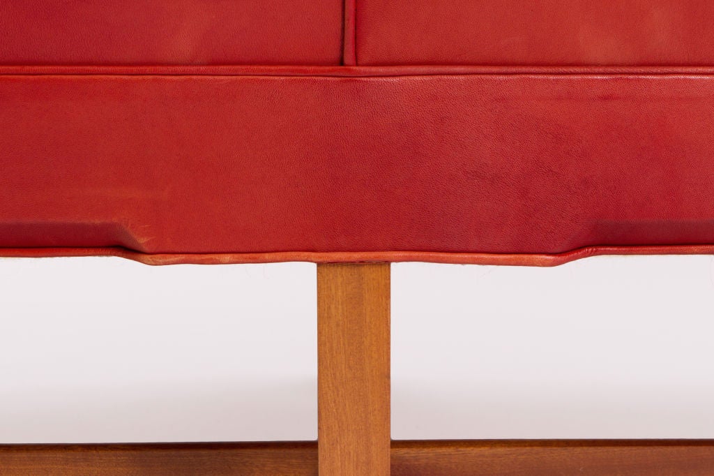 Leather Kaare Klint Sofa by Rud Rasmussen For Sale