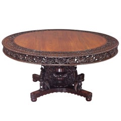 Antique Superb Quality Early 19th Century Anglo-Indian East Indian Rosewood Center Table