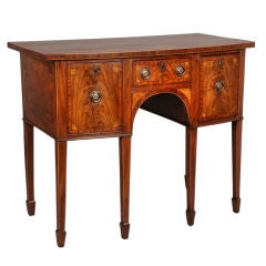 Small George III Mahogany and Inlaid Bowfront Sideboard