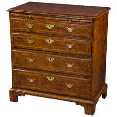 An Attractive George I Burl-Elm Bachelors Chest