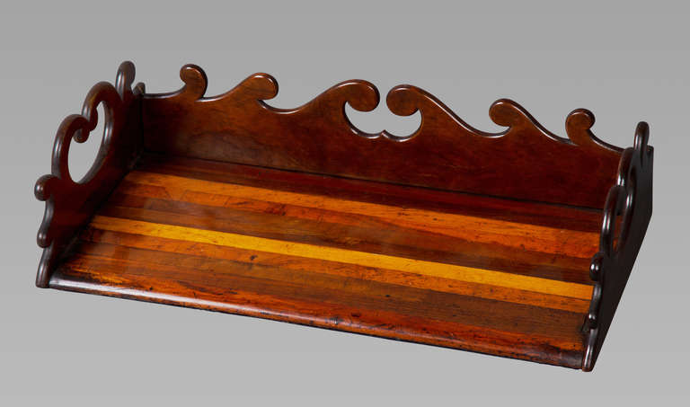 Fine and Rare Pair of Specimen Wood Book Trays Attributed to Gillows In Good Condition For Sale In New York, NY
