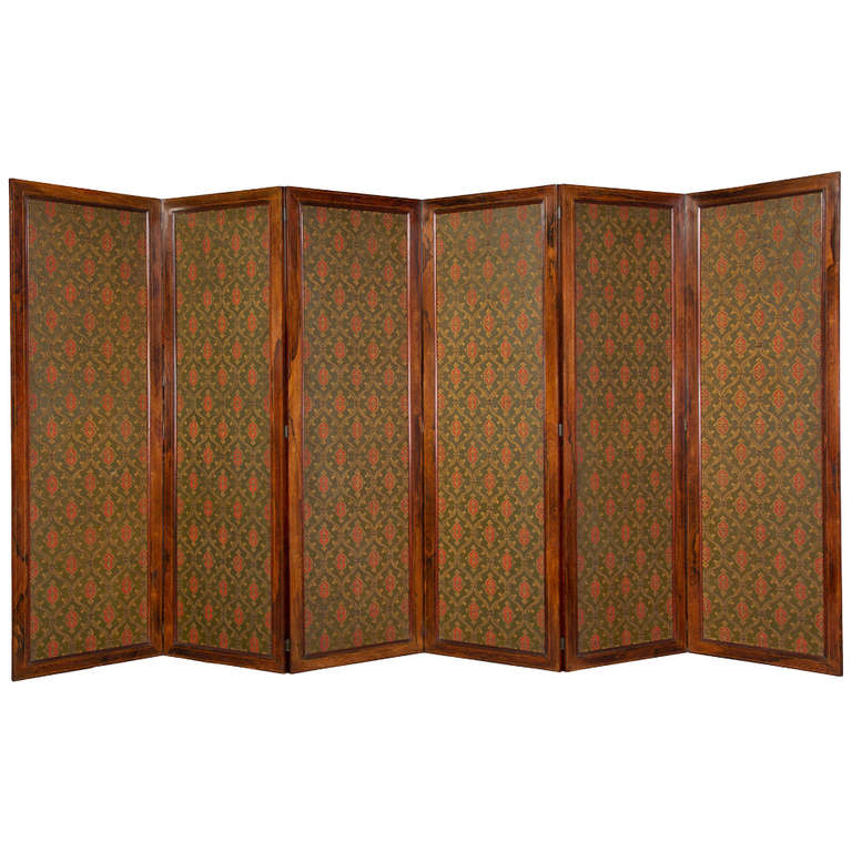 Fine Gothic Revival Six Panel Screen after A.W.N. Pugin For Sale