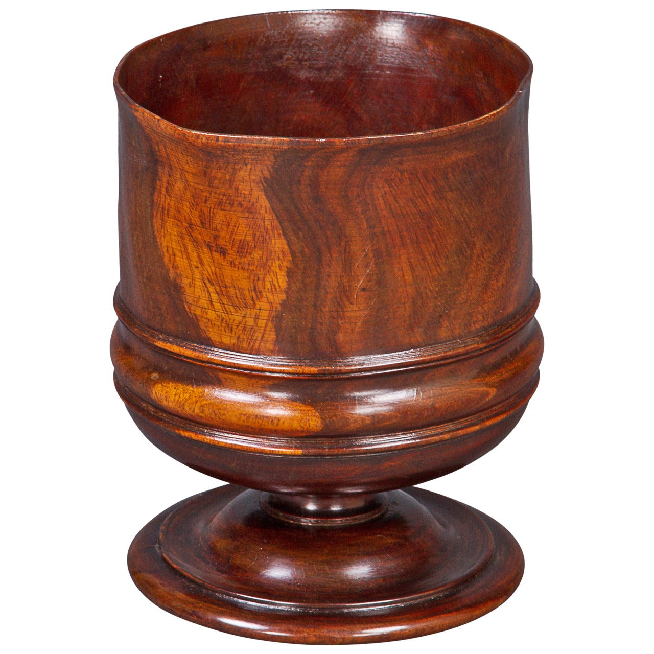 Charles II Turned Lignum Vitae Wassail Bowl