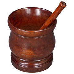 William and Mary Large Lignum Vitae Mortar and Pestle