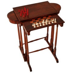 Nest of Two Regency Rosewood Games Tables