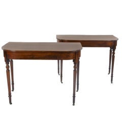 An Attractive Pair of George III Period Mahogany Side Tables.