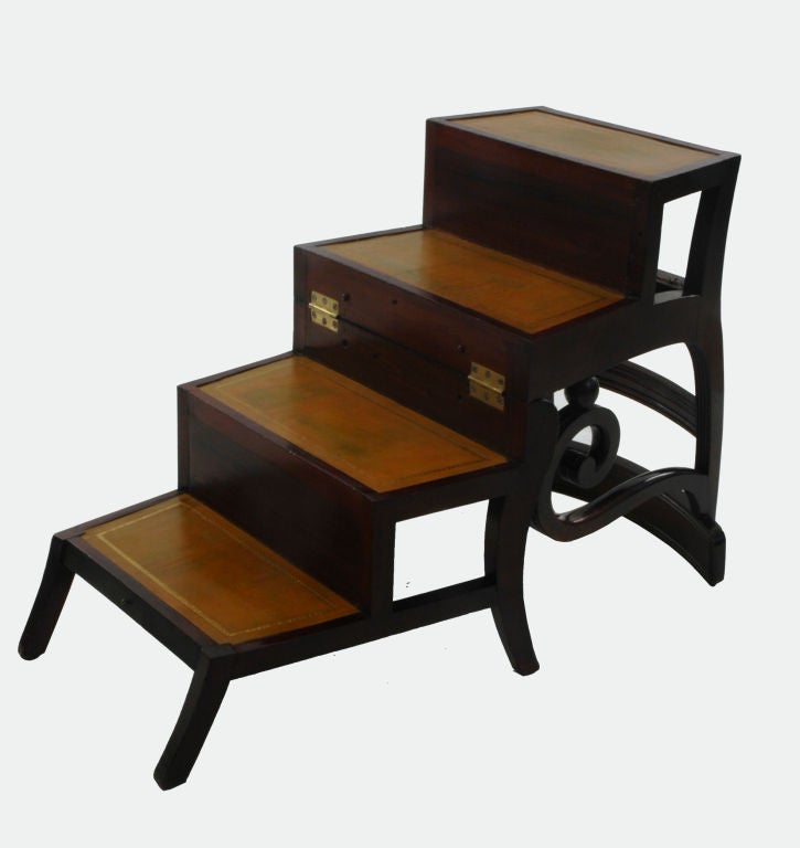 Regency Mahogany Metamorphic Library Armchair