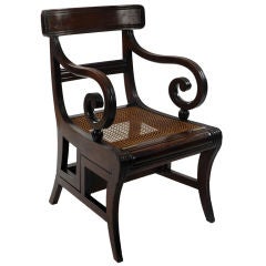 Regency Mahogany Metamorphic Library Armchair