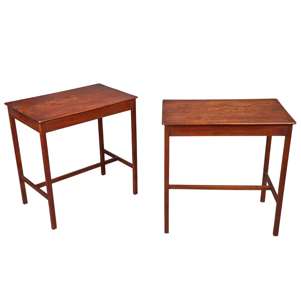 Fine Pair of Late 18th Century George III Mahogany Tables For Sale