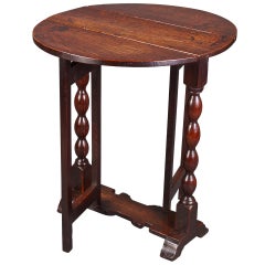 Antique Diminutive 17th Century Oak Gateleg Side Table