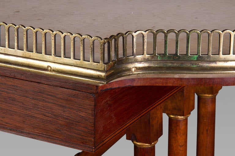 John McLean Fine Parcel-Gilt, Brass-Mounted and Marble-Topped Table In Good Condition For Sale In New York, NY