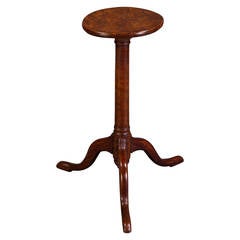 Attractive 19th Century Solid Elm Candle Stand