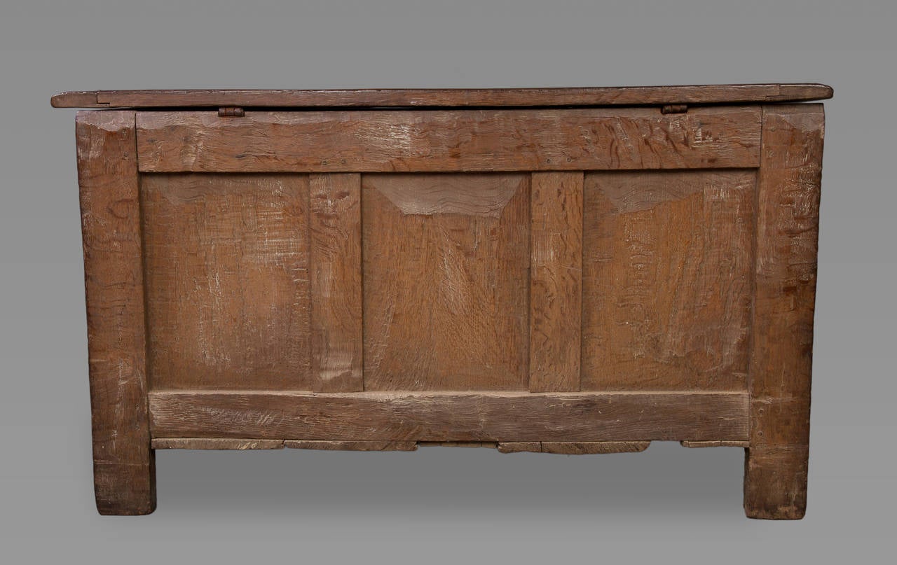 Elizabeth I Carved Oak Coffer In Good Condition For Sale In New York, NY