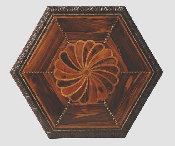 19th Century Sinhalese Ivory-Inlaid Specimen Wood and Ebony Occasional Table