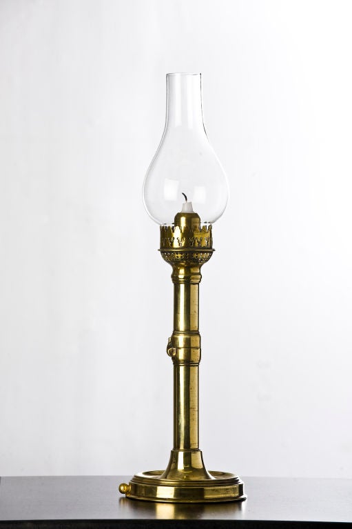 French 19th Century Convertible Candlestick Lamp For Sale