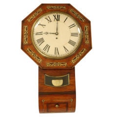 Antique George IV Rosewood Drop Dial Clock