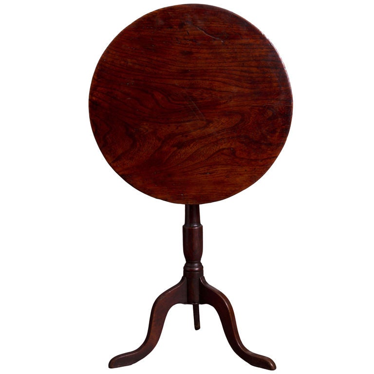 George III Elm and Oak Tripod Table For Sale