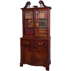 Used Norfolk House George II Mahogany Secretaire Bookcase