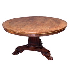 Exceptional Regency Period Goncalo Alves and Marquetry Breakfast Table