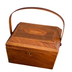 Antique George III Rosewood and Inlaid Work Box