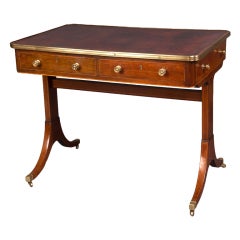A Fine Regency Rosewood and Inlay Writing Table Used A Fine Regency Rosewood and Inlay Writing Table