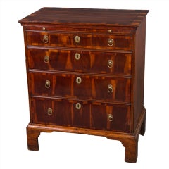 A Fine Scottish George II Pearwood Chest of Drawers of Small Pro