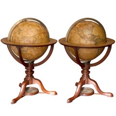 Pair of George III Terrestrial and Celestial Table Globes