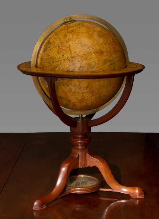 Pair of George III Terrestrial and Celestial Table Globes For Sale 1