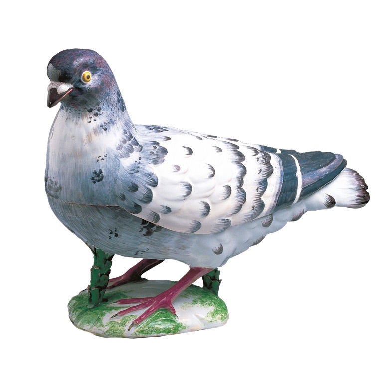 A Strasbourg rare Pigeon Tureen and Cover For Sale