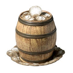 A Wedgwood Pearlware Trompe L’Oeil Oyster Barrel