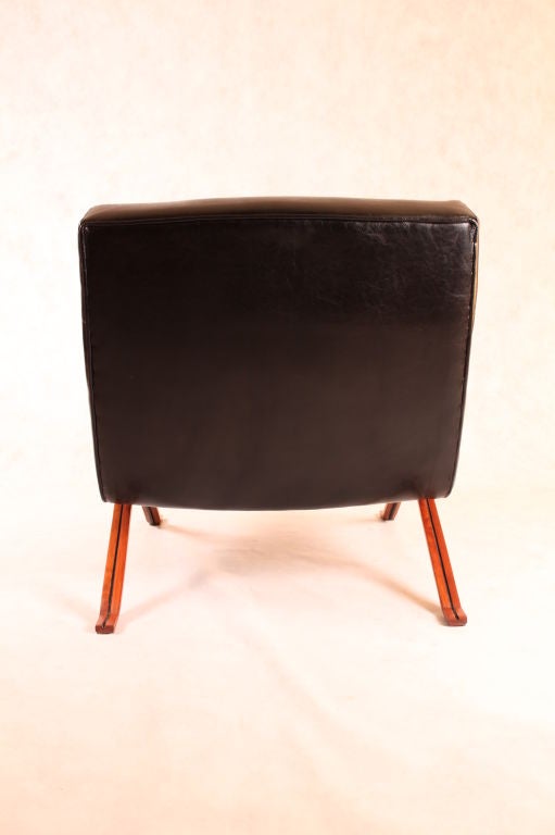 Leather Pair of Armchairs by Percival Lafer