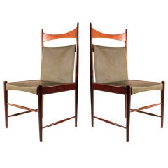 Pair of Cantu-High Dining chairs by Sergio Rodrigues