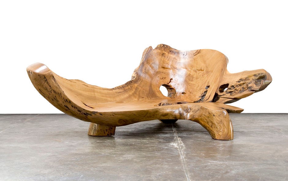 This amazingly unique piece is carved from a single piece of solid Pequi wood ethically salvaged from the forests of Bahia<br />
<br />
The principal motivation behind Hugo França’s work is to give a noble and discarded material a second chance.