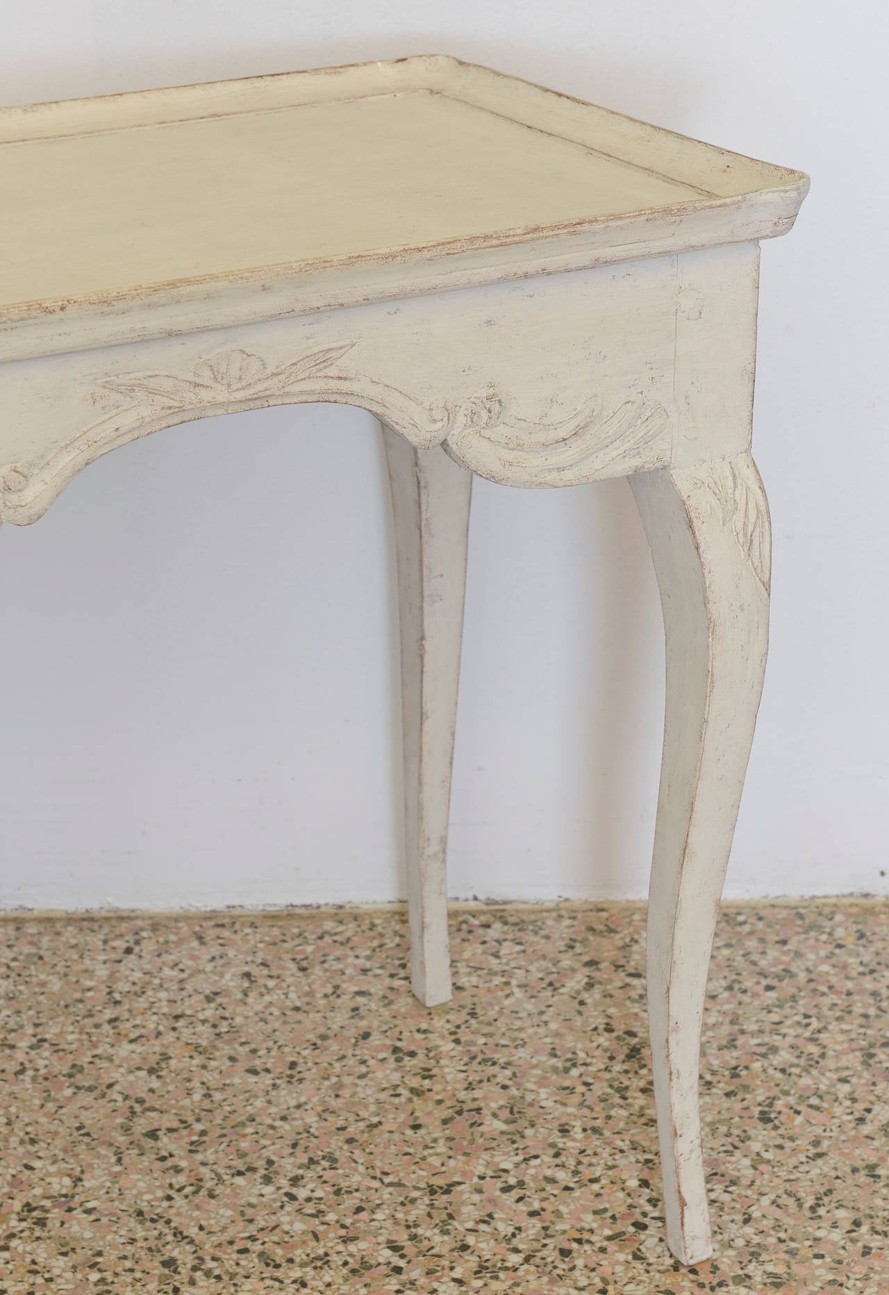 Wood Late 18th Century Antique Swedish Gustavian Baroque Table For Sale