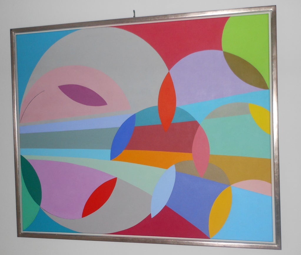 Danish Abstract Composition by Lillian de`Neergaard For Sale