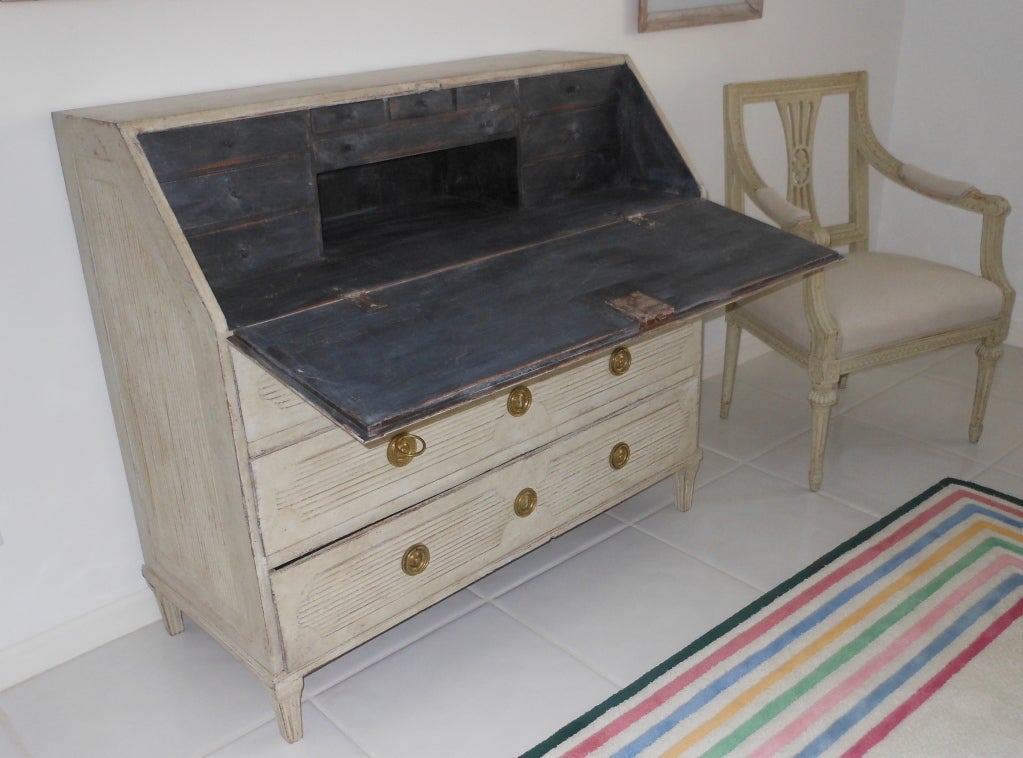 18th Century and Earlier Swedish Antique Gustavian Slant Desk For Sale