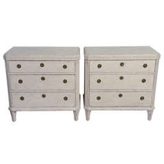 19th Century Pair of Antique Swedish Chests of Drawers