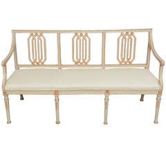 18th Century Antique Danish Painted Settee 2