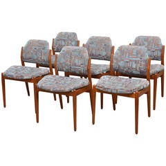 Set of Six Teak Danish Modern Dining Chairs by Arne Vodder 4