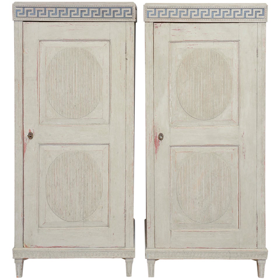 Pair of 19th Century Antique, Late Gustavian Cabinets