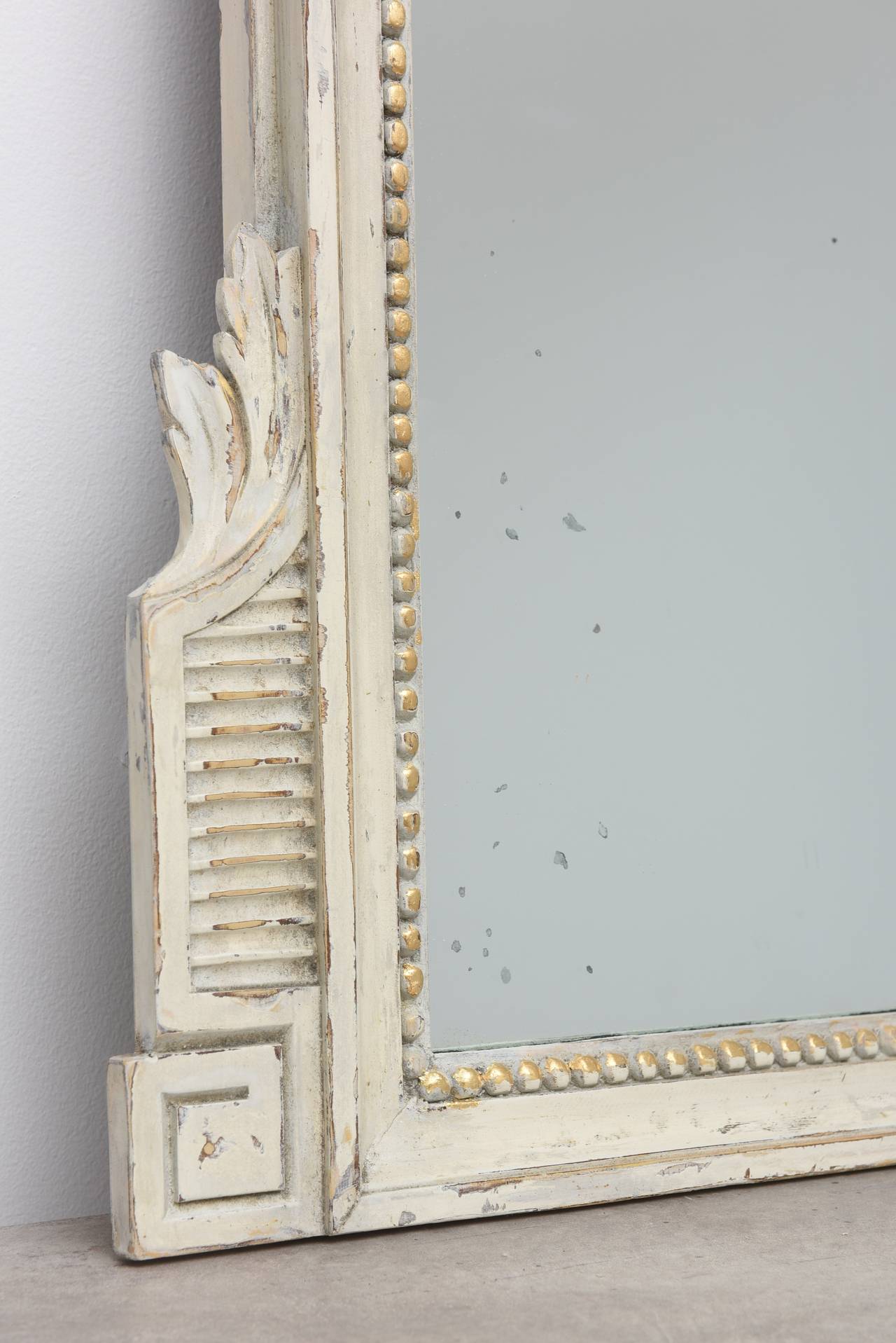 20th Century Antique Painted Gustavian Style Mirror