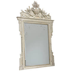 Antique Painted Gustavian Style Mirror