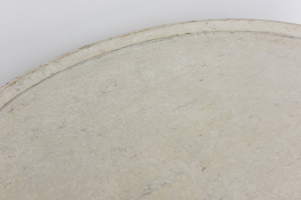 Antique Swedish Oval Side Table with Drawer 19th Century at 1stDibs
