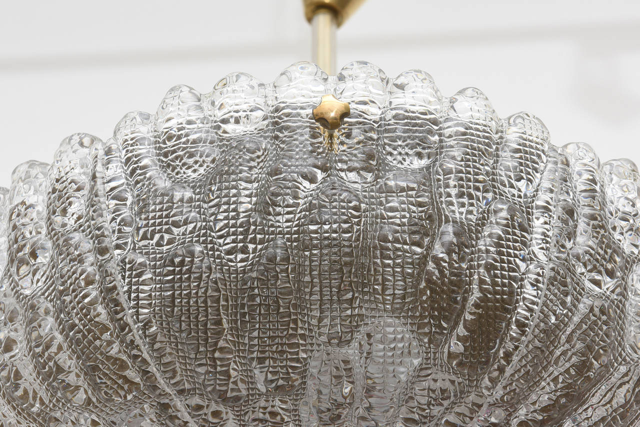 Mid-20th Century Crystal Ceiling Pendent by Carl Fagerlund for Orrefors, Sweden 1960s